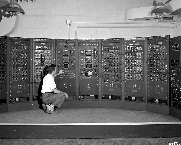 NASA Analog Computing Machine in Fuel Systems Building Calibrated Equipment Analog Computing Machine